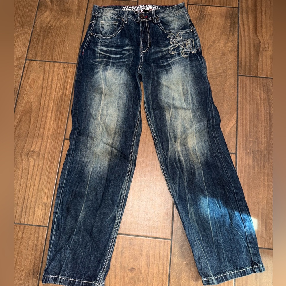 Zumiez Women's Dark Blue baggy Jeans